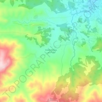 Carte topographique Ouled Okhriss, altitude, relief
