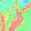 Carte topographique Santander, altitude, relief