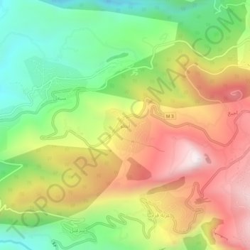 Carte topographique Aitou, altitude, relief