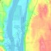 Carte topographique Schodack Landing, altitude, relief