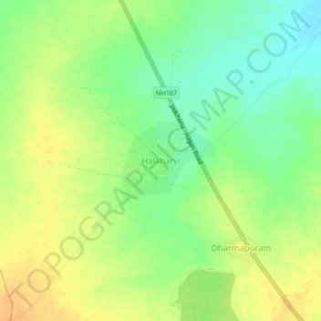 Carte topographique Halaharvi, altitude, relief