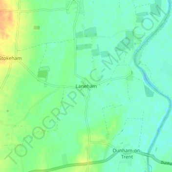 Carte topographique Laneham, altitude, relief
