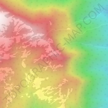 Carte topographique Pico da Jurema, altitude, relief