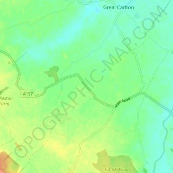 Carte topographique South Reston, altitude, relief