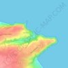 Carte topographique Martin Plage, altitude, relief