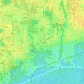 Carte topographique Peniel, altitude, relief