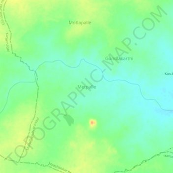 Carte topographique Metpalle, altitude, relief