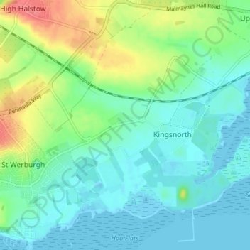Carte topographique Beluncle, altitude, relief