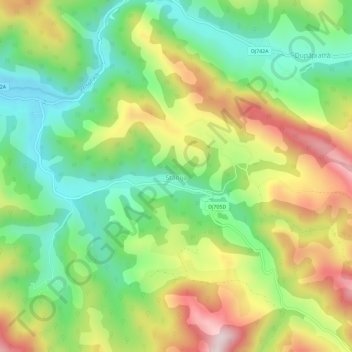 Carte topographique Stănija, altitude, relief