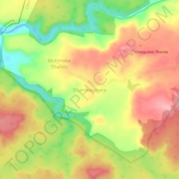 Carte topographique Dharmasagara, altitude, relief