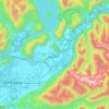 Carte topographique Kent, altitude, relief