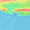 Carte topographique Lulworth Cove, altitude, relief