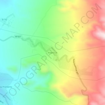 Carte topographique Ampimpa, altitude, relief