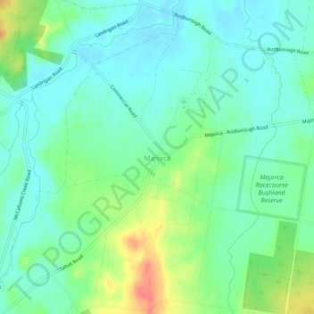 Carte topographique Majorca, altitude, relief