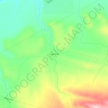 Carte topographique Urback Place, altitude, relief
