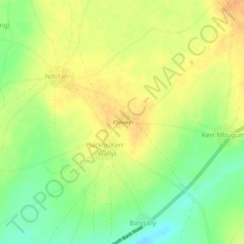 Carte topographique Chissey, altitude, relief