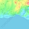 Carte topographique Criccieth, altitude, relief