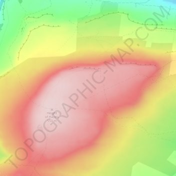 Carte topographique Penhill, altitude, relief
