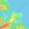 Carte topographique Sinemorets, altitude, relief