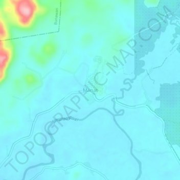 Carte topographique Manat, altitude, relief