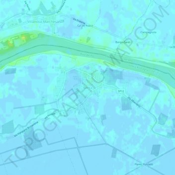 Carte topographique Berra, altitude, relief