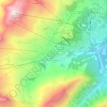 Carte topographique Innerarosa, altitude, relief