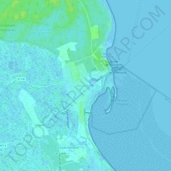 Carte topographique Boyardville, altitude, relief