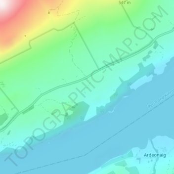 Carte topographique Tombreck, altitude, relief