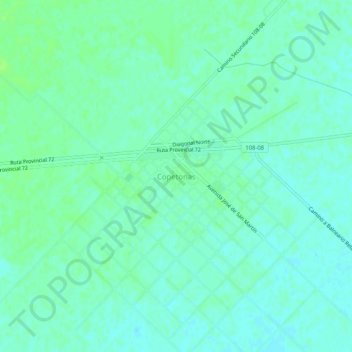 Carte topographique Copetonas, altitude, relief