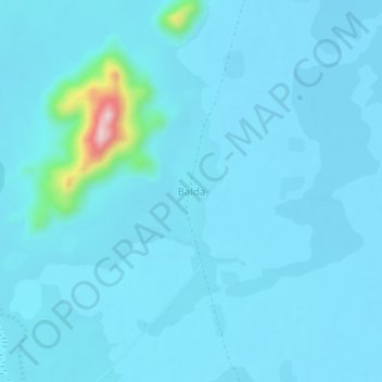 Carte topographique Balda, altitude, relief