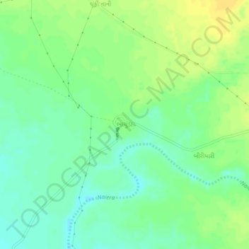 Carte topographique Bhachunda, altitude, relief