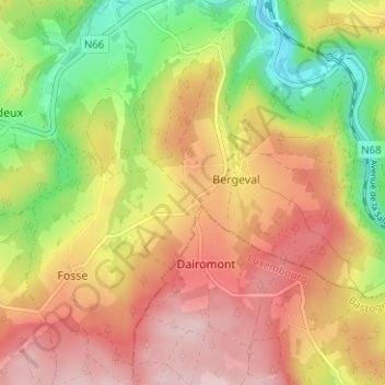 Carte topographique Saint-Jacques, altitude, relief