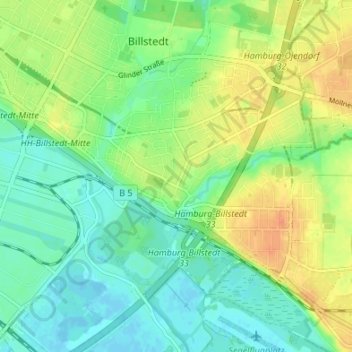 Carte topographique Kirchsteinbek, altitude, relief