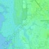Carte topographique Estero River Heights, altitude, relief
