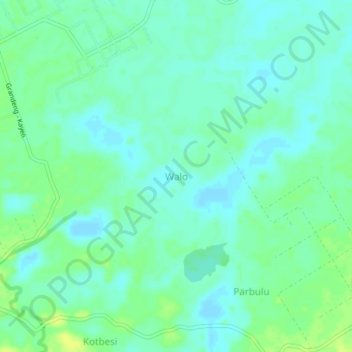 Carte topographique Walo, altitude, relief