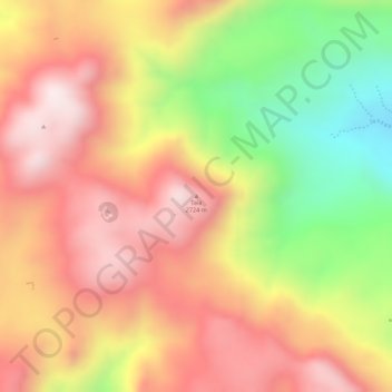 Carte topographique Mount Taia, altitude, relief