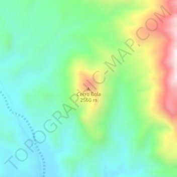 Carte topographique Cerro Bola, altitude, relief