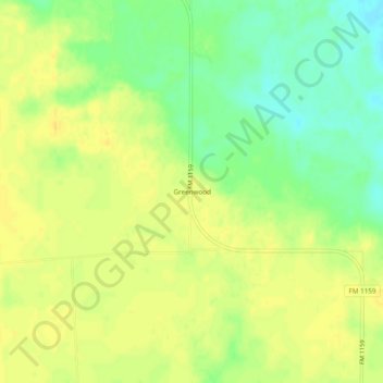 Carte topographique Greenwood, altitude, relief