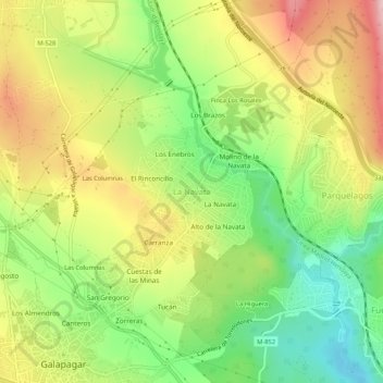 Carte topographique La Navata, altitude, relief
