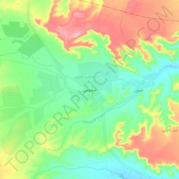 Carte topographique Sudus, altitude, relief