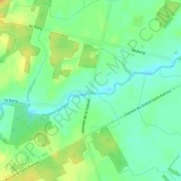 Carte topographique Peveril, altitude, relief