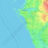 Carte topographique Saint Armands Key, altitude, relief