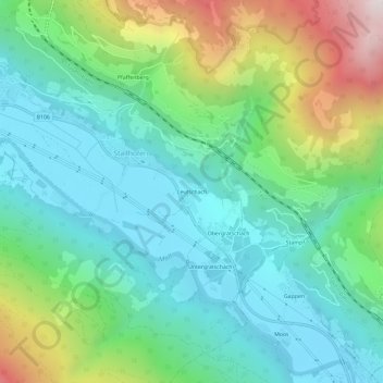 Carte topographique Leutschach, altitude, relief