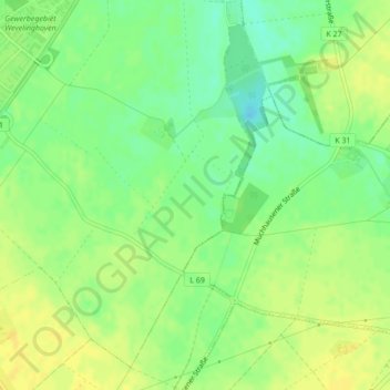 Carte topographique Am Böhnerfeld, altitude, relief