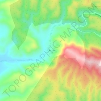 Carte topographique Kütüklü, altitude, relief