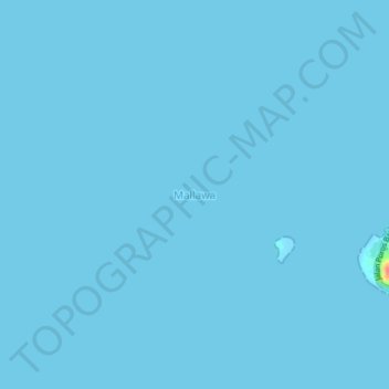 Carte topographique Mallawa, altitude, relief