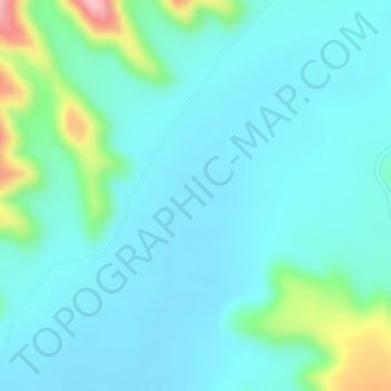 Carte topographique Burk'A Shet', altitude, relief