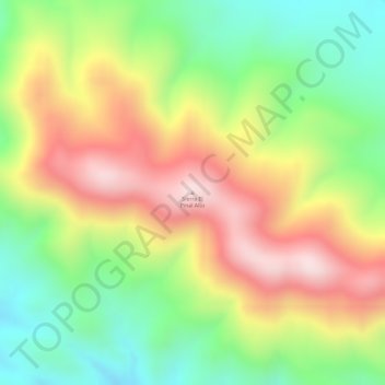 Carte topographique Sierra El Pinal Alto, altitude, relief