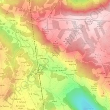 Carte topographique Fieitosa, altitude, relief