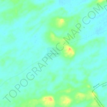 Carte topographique Amritwasi, altitude, relief